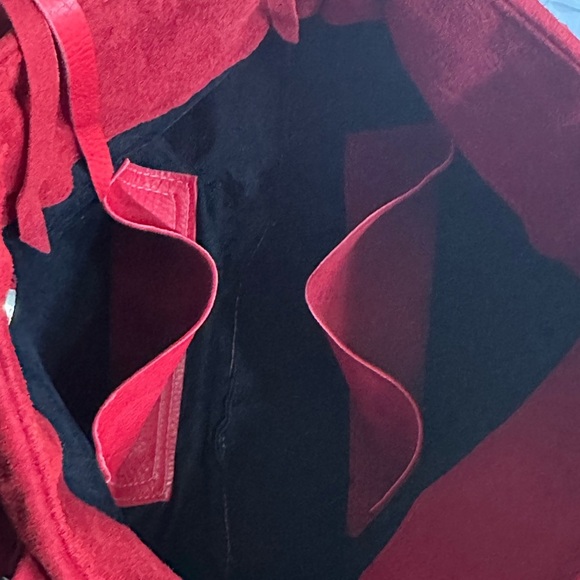 Julie Ewing Design red distressed leather purse cowboy medallion rodeo cowgirl - Picture 9 of 14